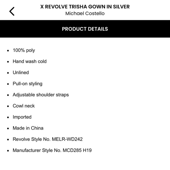 Michael Costello Silver Trisha Evening Gown - Picture 6 of 6